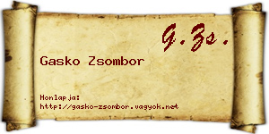 Gasko Zsombor névjegykártya